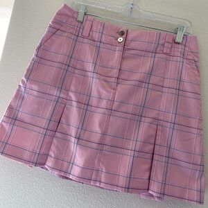 Pink Plaid Nike Golf Fit Dry Skirt/Skort